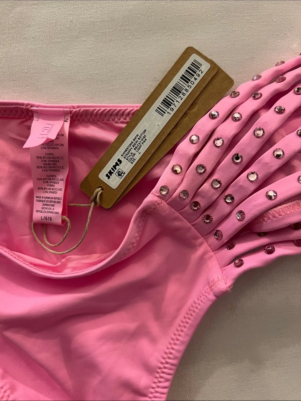 SKIMS RHINESTONE STRAPPY BIKINI BOTTOM